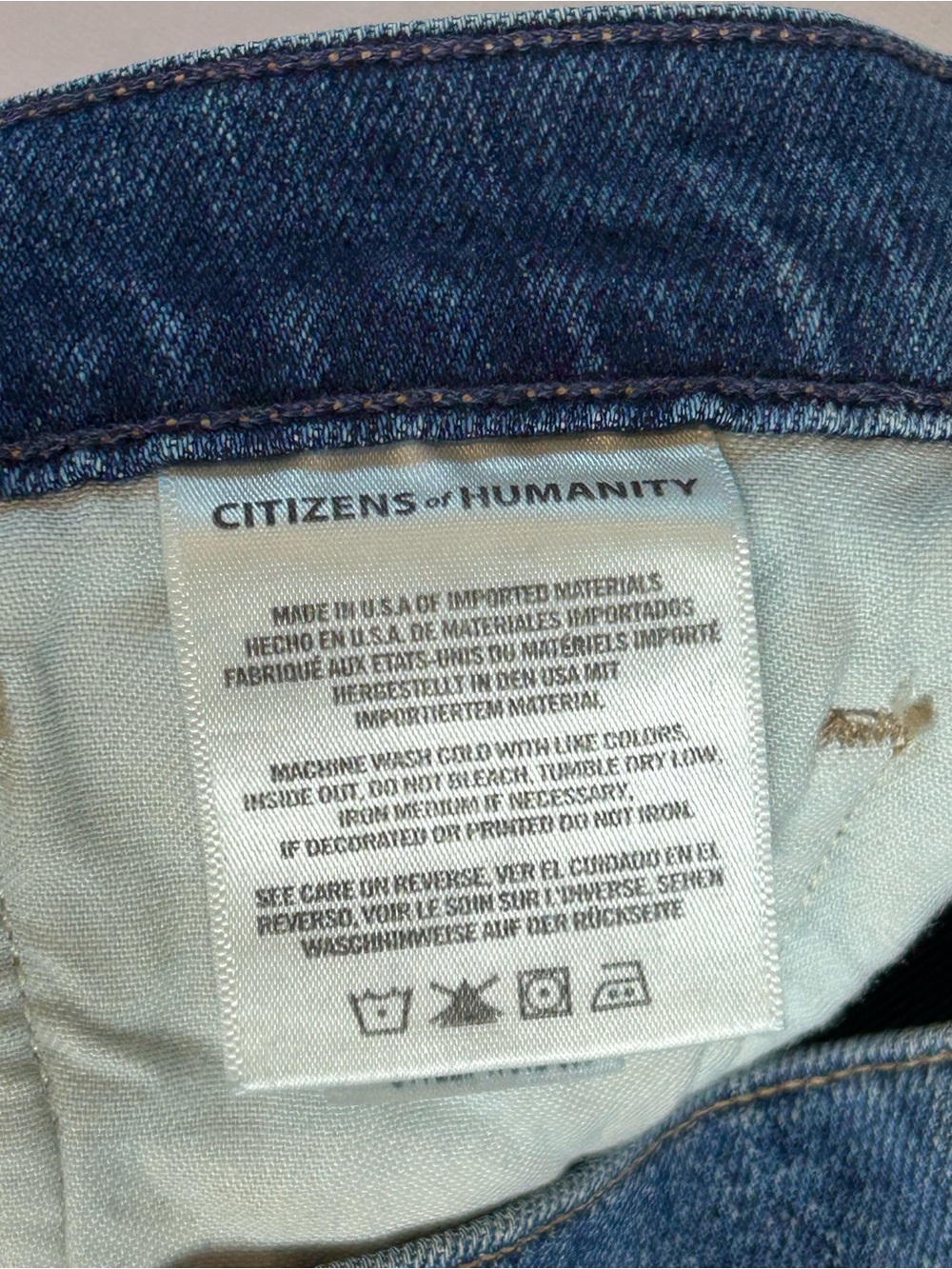 Citizens of humanity demy cropped flare jeans size 25 medium wash made in USA - Picture 12 of 16